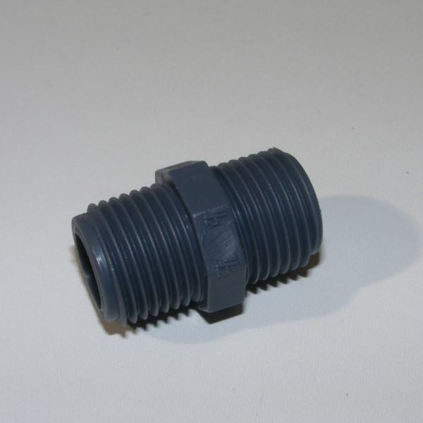 PVC Nippel grau 1/2"