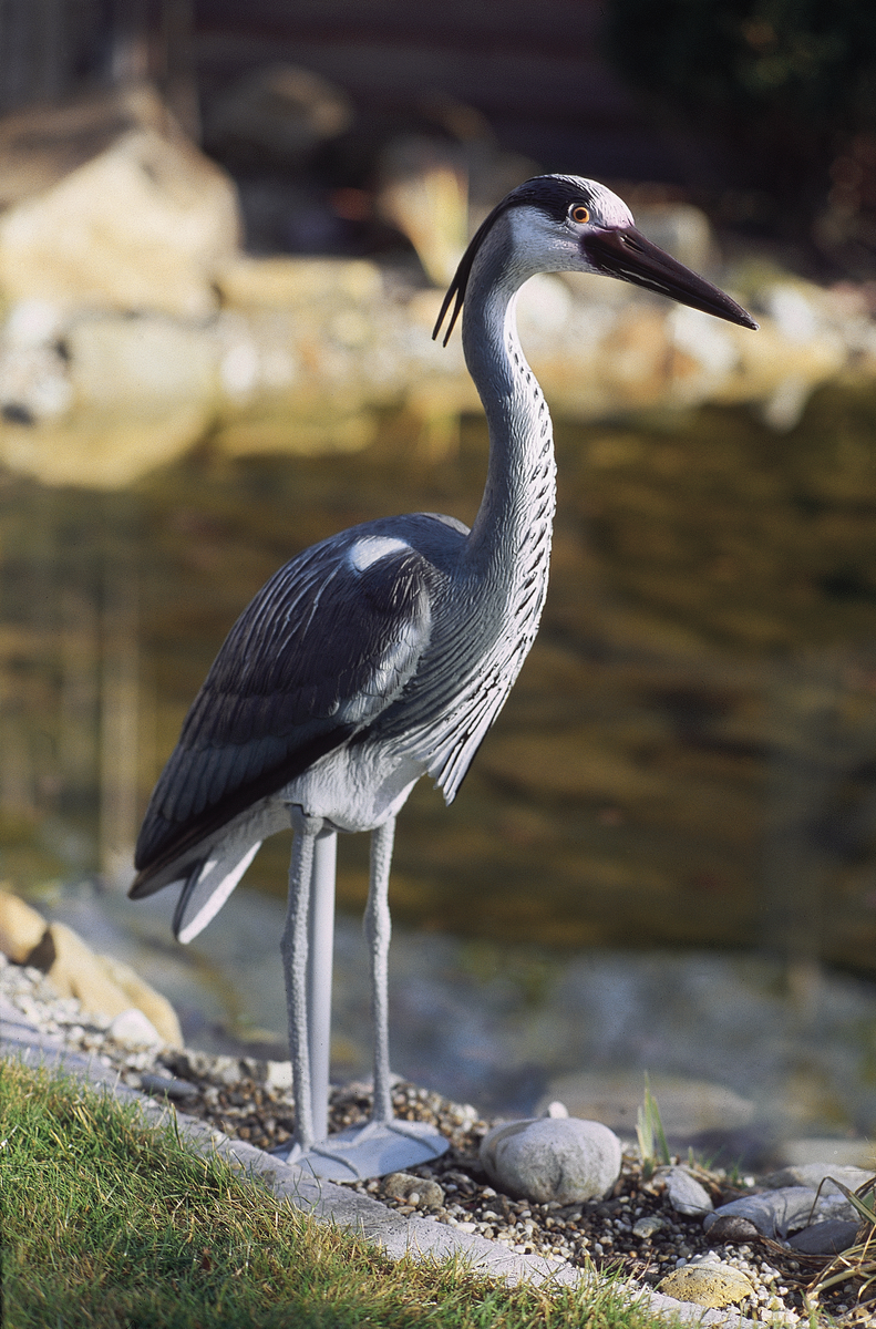 Teichfigur Fischreiher