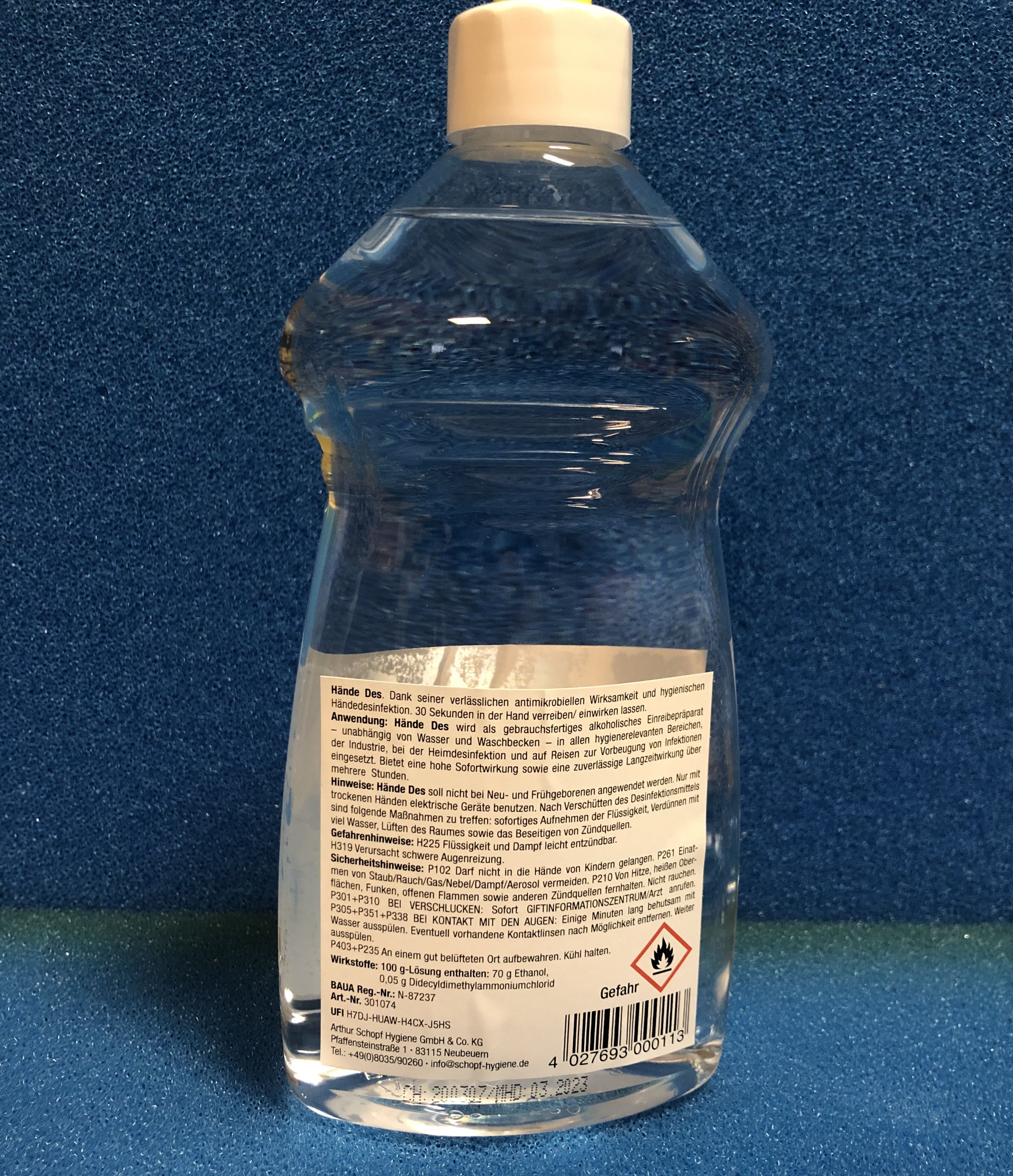 Schopf Hygiene Hände Des Desinfektionsmittel 500 ml